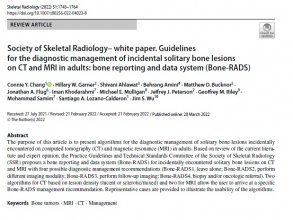 The Bone Reporting and Data System (Bone-RADS)